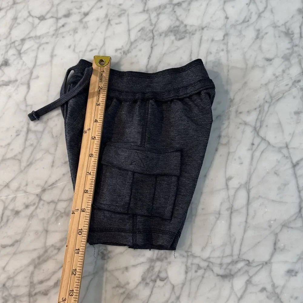 NWT Mish Kids Heathered Cargo Shorts - Distressed Navy Sz 24 Mo